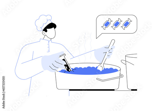 Confectioners syrup abstract concept vector illustration.