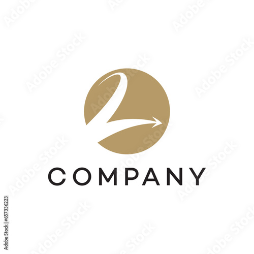 Round circle aero tech travel direction business, logo, design, brand identity, flat logo, company, editable, vector