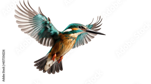 Kingfisher flying on transparent background © shamim
