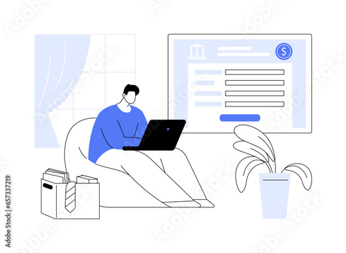 Apply for unemployment benefits abstract concept vector illustration.
