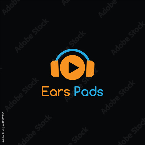 earpad logo design vector