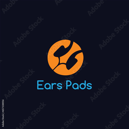 earpad logo design vector
