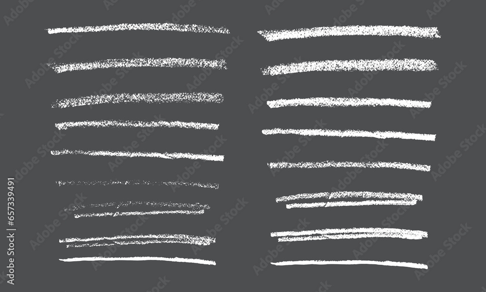 Underlining highlight pencil crayon hand draw lines set. Vector stock ...