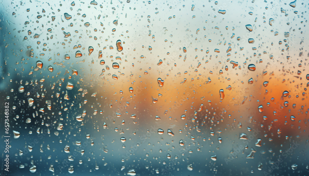 Obraz premium rain drops on window