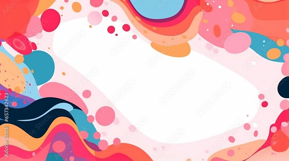Hand-drawn flat design abstract background