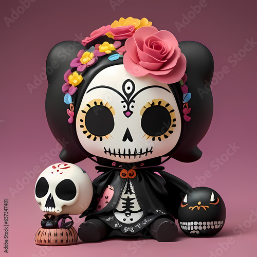 Muñequita Kawaii calaverita