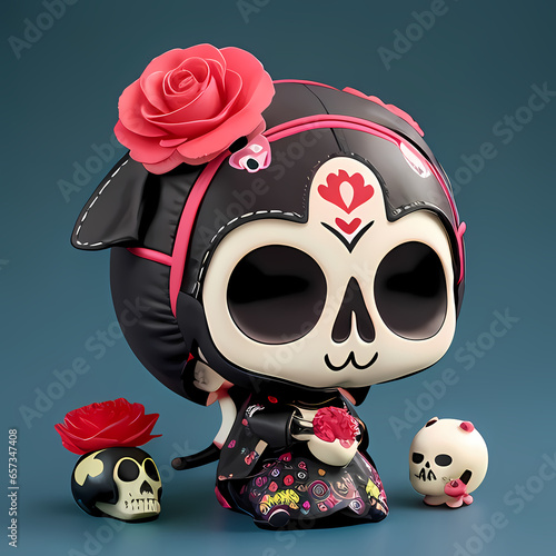 Muñequita Kawaii calaverita