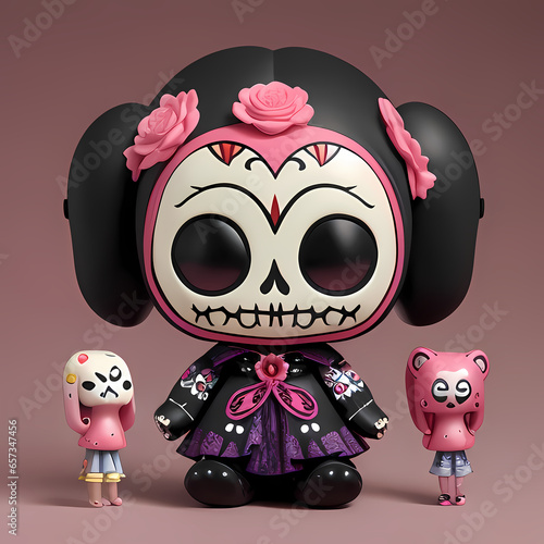 Muñequita Kawaii calaverita
