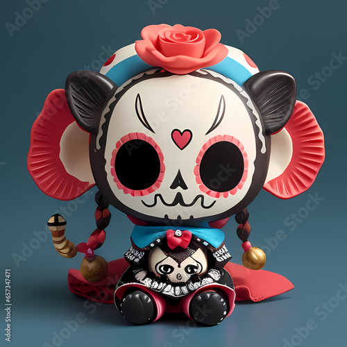 Muñequita Kawaii calaverita