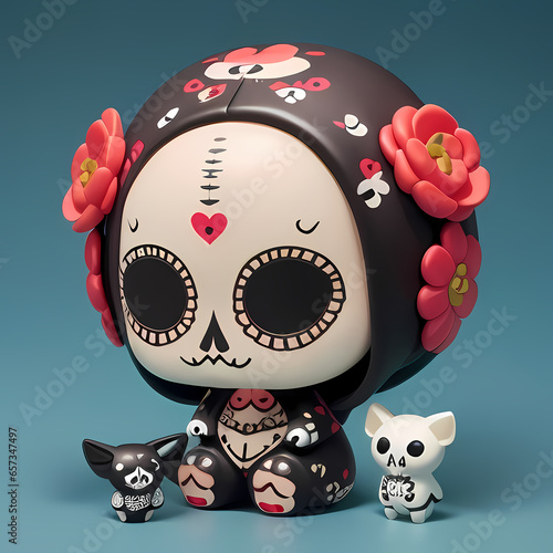 Muñequita Kawaii calaverita