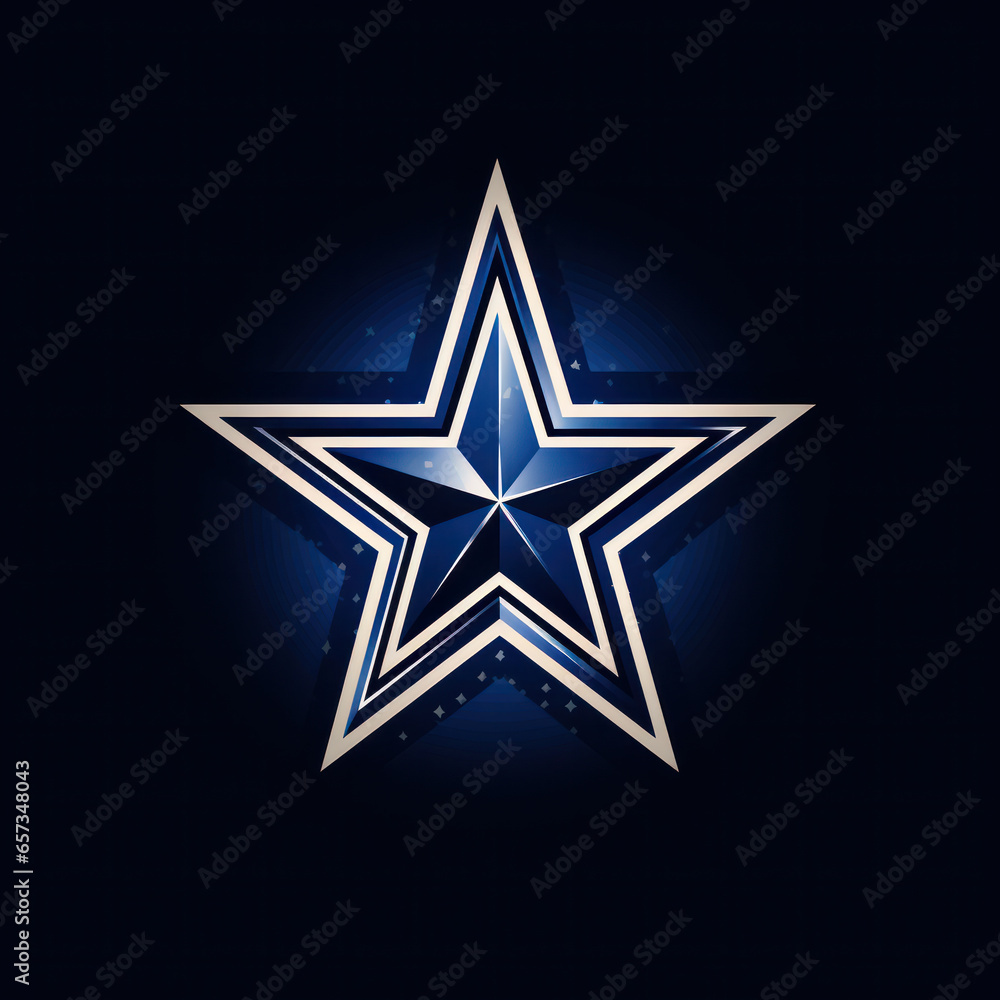 Crystal star shape with light effect Crystal star shape with light effect