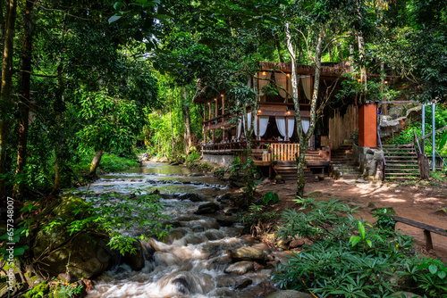 A riverside homestay and café in Chiangdao. Bed, breakfast and dinner in chiangmai thailand © nopporn