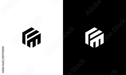 Initial letter fm logo or mf logo vector design templates