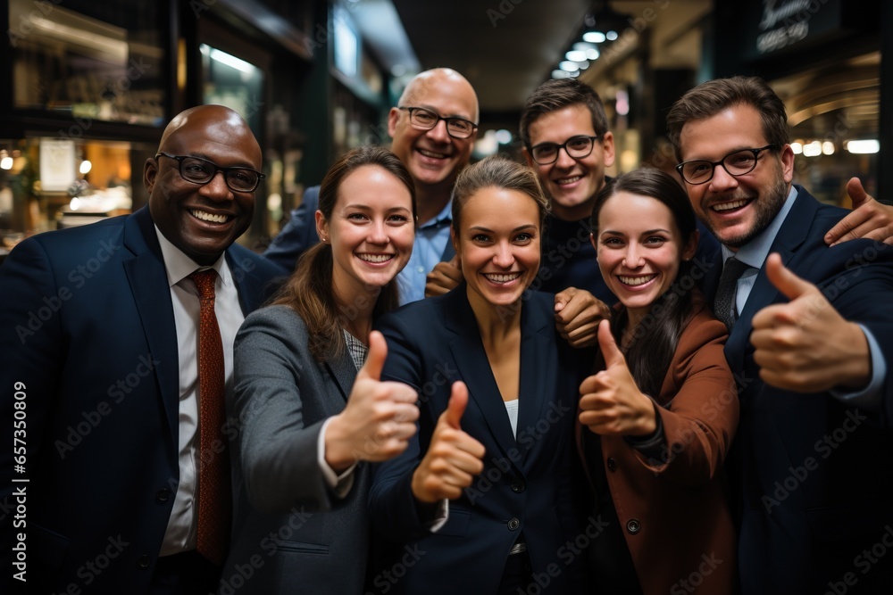 Obraz premium Business work team celebrating success