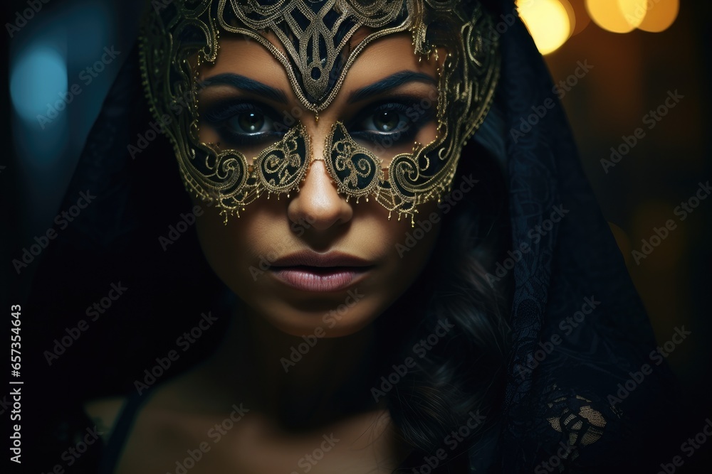 A striking female model elegantly wears traditional Arab attire, including a hijab. Her captivating beauty, style, and cultural richness shine in this glamorous portrait, celebrating diversity and ele A striking female model elegantly wears traditional Arab attire, including a hijab. Her captivating beauty, style, and cultural richness shine in this glamorous portrait, celebrating diversity and ele