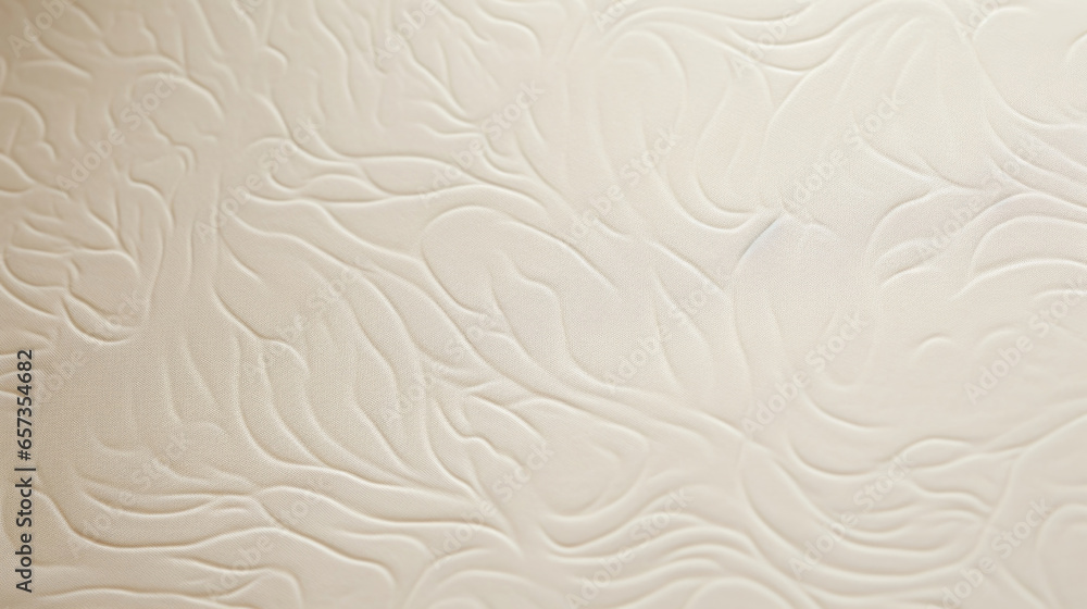 Closeup of embossed handmade paper The surface of this paper is adorned with raised designs, giving it a threedimensional and elegant look. Its smooth texture hints at its high quality. Closeup of embossed handmade paper The surface of this paper is adorned with raised designs, giving it a threedimensional and elegant look. Its smooth texture hints at its high quality.