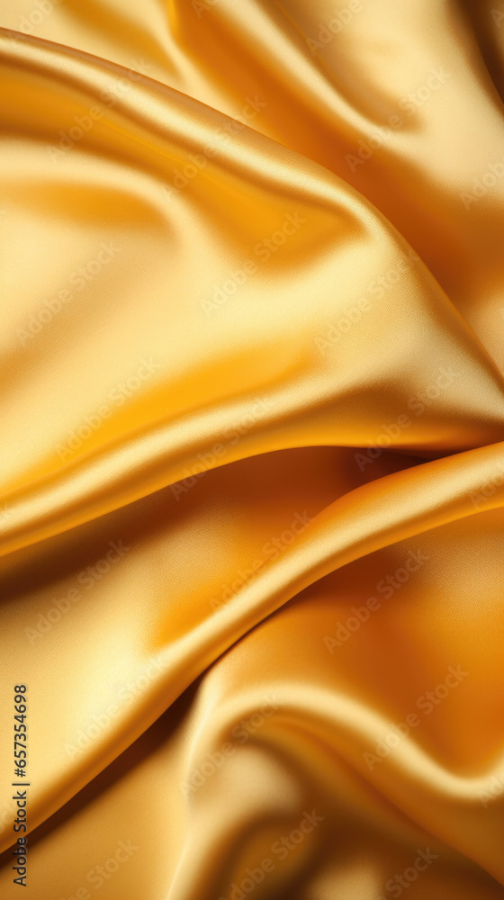 Fototapeta premium Closeup of a satin fabric with tightly woven fibers that give it a smooth, almost liquidlike appearance. The fabric is lightweight yet strong, making it perfect for airy and flowy garments.