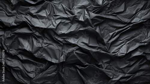 Black crumpled paper texture