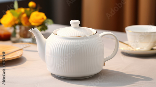 Texture of the thin, delicate walls of Bone Ash China teapot, showcasing the highquality craftsmanship and superior strength of the material.