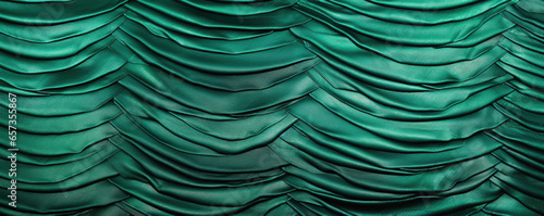 Texture of shimmery, emerald green Eel Skin Leather with a subtle, almost holographic effect. The scales are small and tightly packed, making it a durable and scratchresistant material. photo