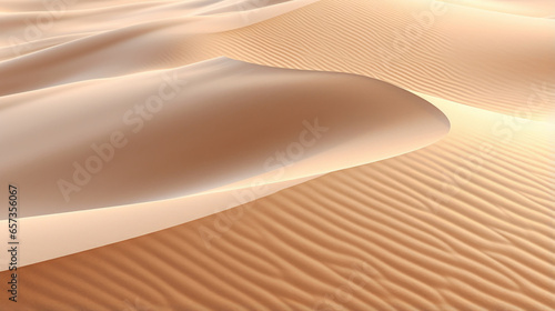 Texture of symmetrical sand dunes  harmoniously sculpted by the constant and steady direction of wind.
