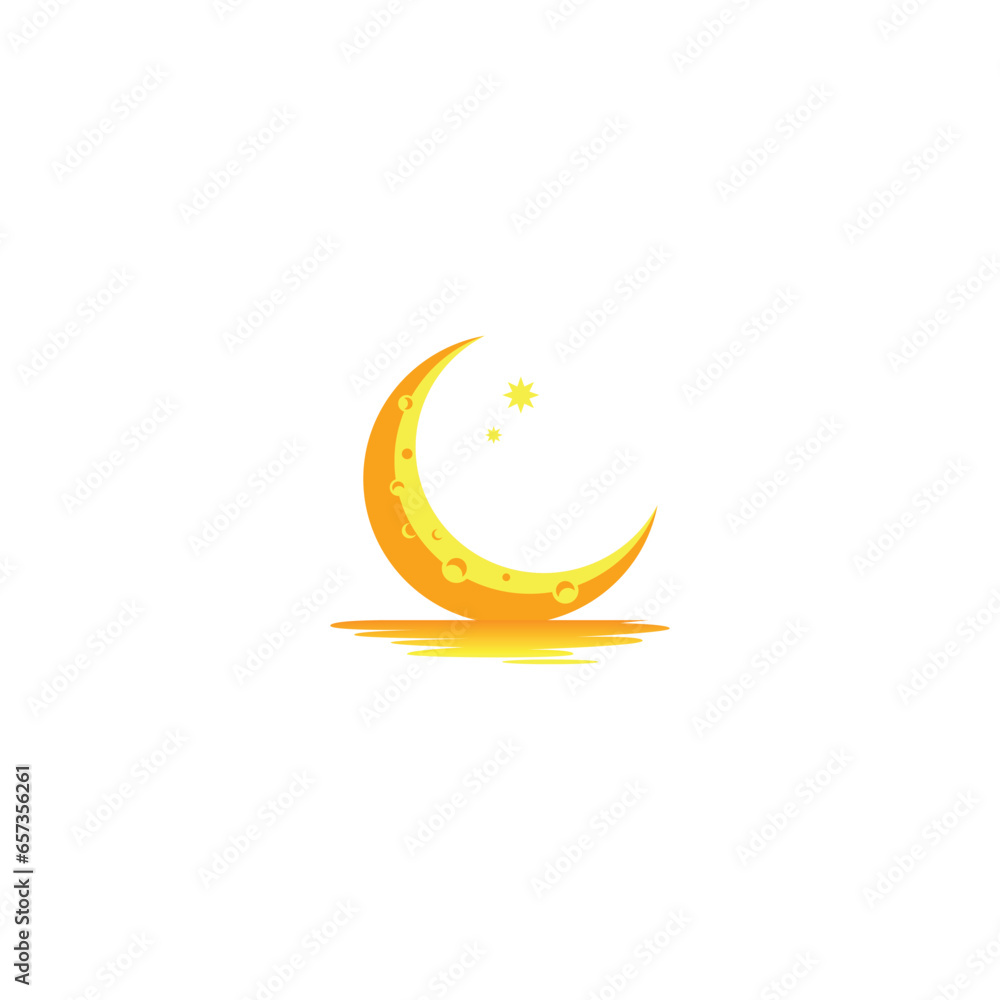 Crescent moon isolated vector graphics Crescent moon isolated vector graphics