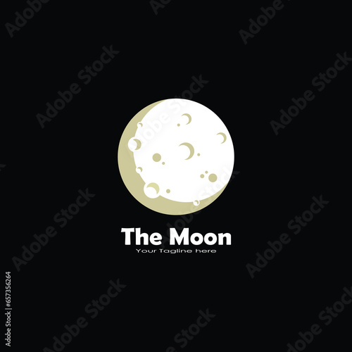 The moon logo design vector graphics