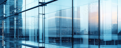 Detailed view of a reflective glass building, showcasing its energyefficient properties with a shimmering and opaque surface.