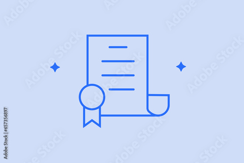 charter document illustration in flat style design. Vector illustration.
