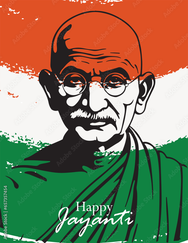 Indian freedom fighter illustration drawing outline. vector design