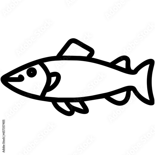 Alaskan Pollock Icon. Animal Head Silhouette Icon Alaskan Pollock. Flat Sign Graph Symbol for Your Website Design, Logo, App, UI.