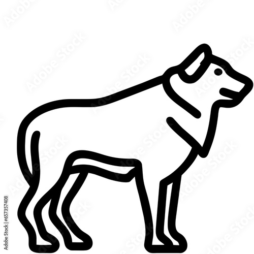 Alaskan Shepherd Icon. Animal Head Silhouette Icon Alaskan Shepherd. Flat Sign Graph Symbol for Your Website Design, Logo, App, UI.