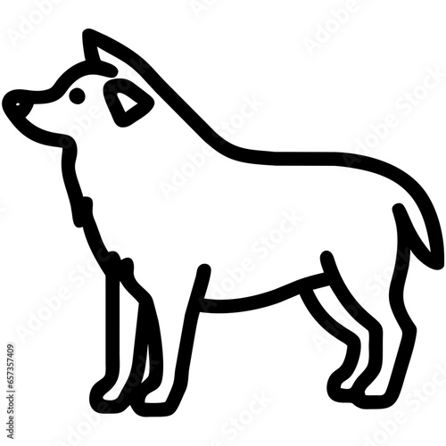 Alaskan Shepherd Icon. Animal Head Silhouette Icon Alaskan Shepherd. Flat Sign Graph Symbol for Your Website Design, Logo, App, UI.