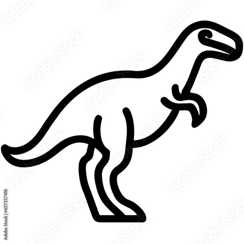 Allosaurus Icon. Animal Head Silhouette Icon Allosaurus. Flat Sign Graph Symbol for Your Website Design  Logo  App  UI.