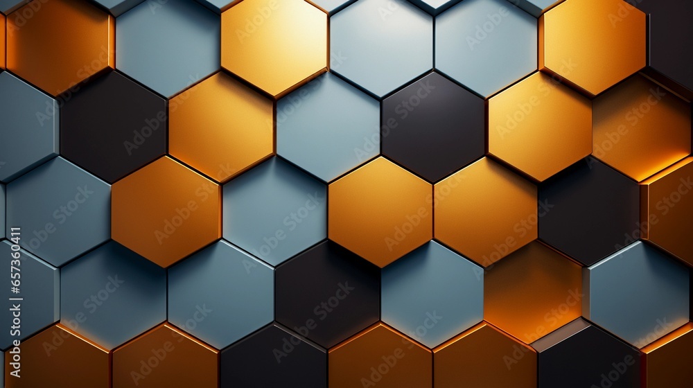 the precision of hexagonal patterns in architecture or design, with designated areas for text, background image, AI generated the precision of hexagonal patterns in architecture or design, with designated areas for text, background image, AI generated