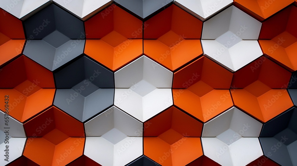 the precision of hexagonal patterns in architecture or design, with designated areas for text, background image, AI generated the precision of hexagonal patterns in architecture or design, with designated areas for text, background image, AI generated