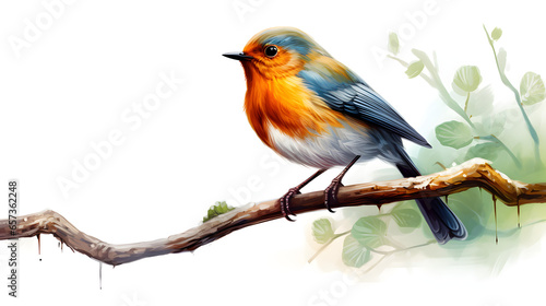 Small bird with tree branch