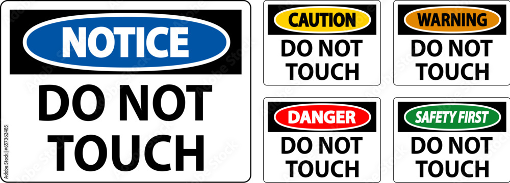Caution Label Do Not Touch