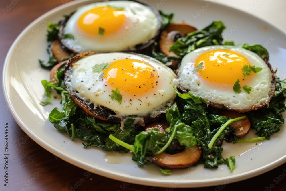 Eggs Baked Mushrooms