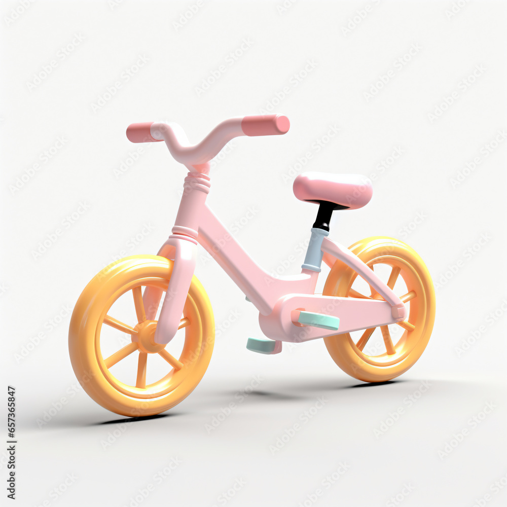 a single 3d icon of bicycle - Generative AI a single 3d icon of bicycle - Generative AI