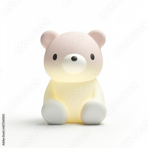 Single 3d icon of cute bear - Generative AI