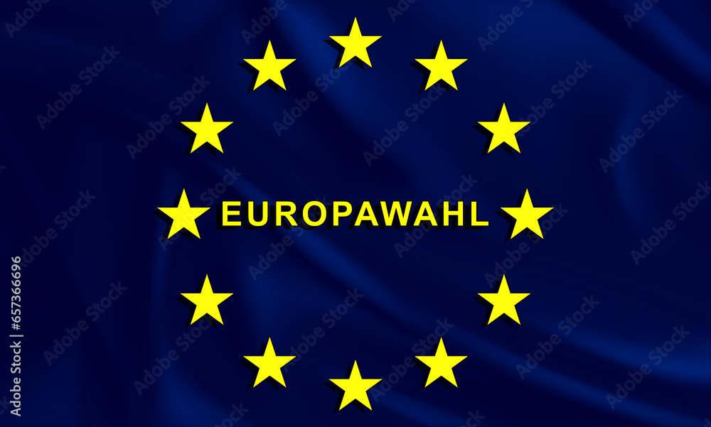 European elections, logo with the German flag and logo of Europe and states of Europe. euro zone, political elections. European elections, logo with the German flag and logo of Europe and states of Europe. euro zone, political elections.