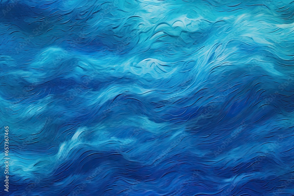 Abstract Blue Texture Background: Serene Mountain Lake Inspired Ripples, generative AI