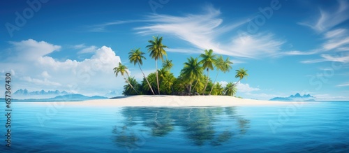 Island oasis in blue With copyspace for text © 2rogan