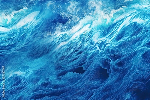 Abstract Blue Texture Background: Captivating Tranquility and Depth of an Ocean Wave, generative AI