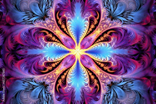 Abstract Fractal Patterns  Vibrant and Intricate Artwork Inspired by Mathematical Fractals  generative AI