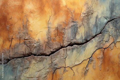 Abstract Tectonic Shift: Earth's Crust in Movement   Earthy Tones   Deep Cracks, generative AI © Michael