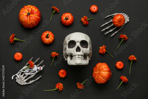 Halloween composition with ...