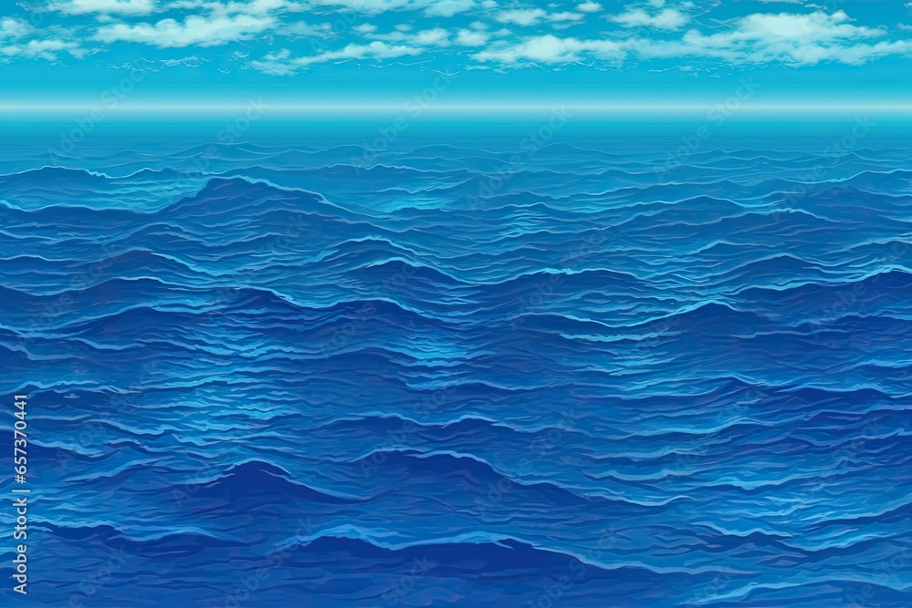 Fototapeta premium Blue Abstract Ocean: Serene and Vast Expanse - Calming Background Image, generative AI