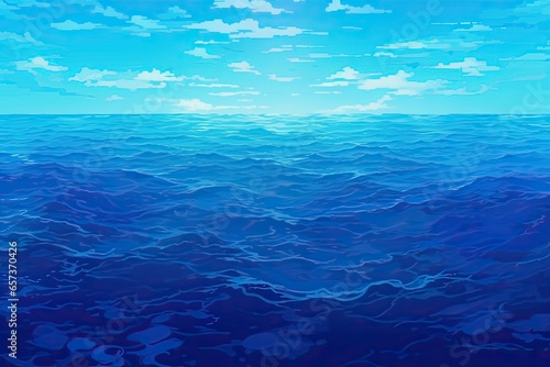 Blue Abstract Background: Capturing the Endless Depth of a Serene Ocean Under a Clear Sky, generative AI